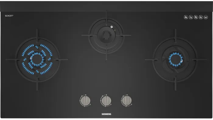 iQ300 Gas hob 90 cm Tempered glass, Black