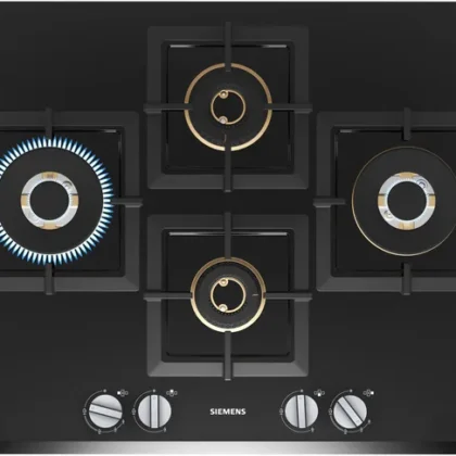 iQ500 Gas hob 75 cm Tempered glass, Black