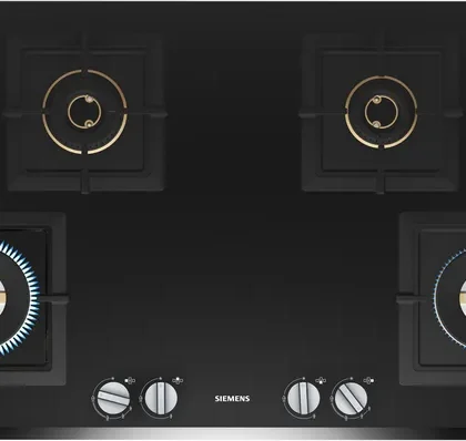 iQ500 Gas hob 90 cm Tempered glass, Black