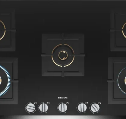 iQ500 Gas hob 90 cm Tempered glass, Black