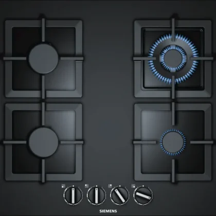 iQ500 Gas hob 60 cm Tempered glass, Black